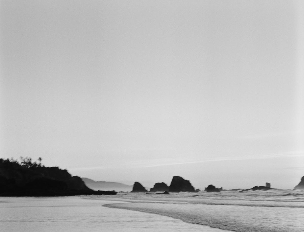 Blurry beach at Cannon Beach