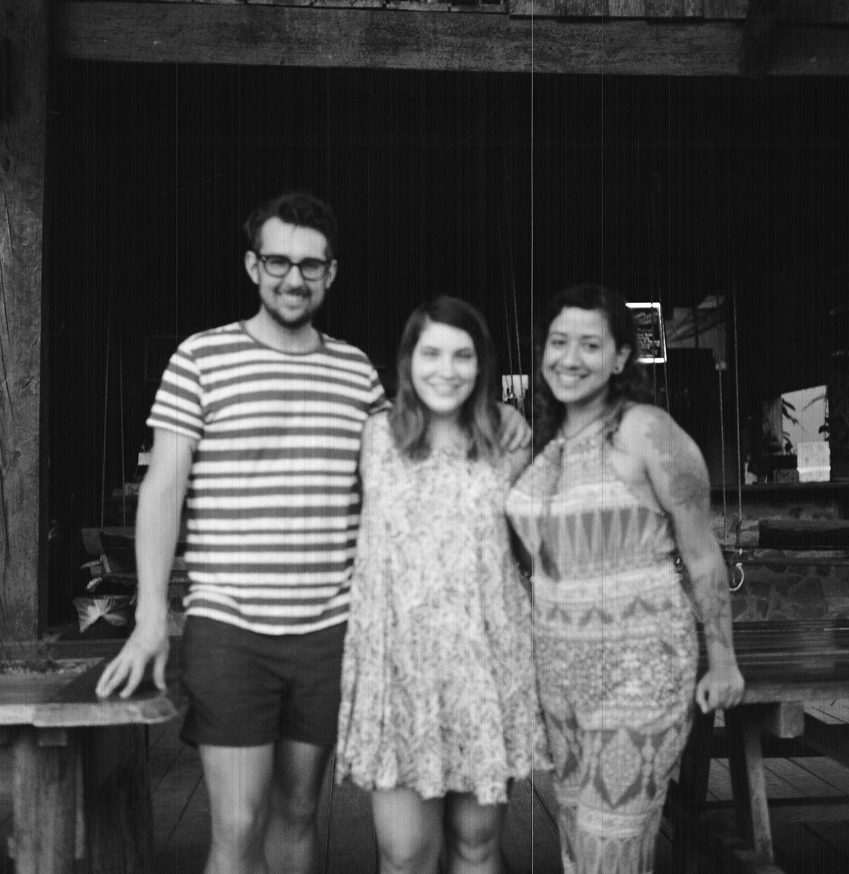 Marcela, Katy, and Mikael smiling in Guatemala