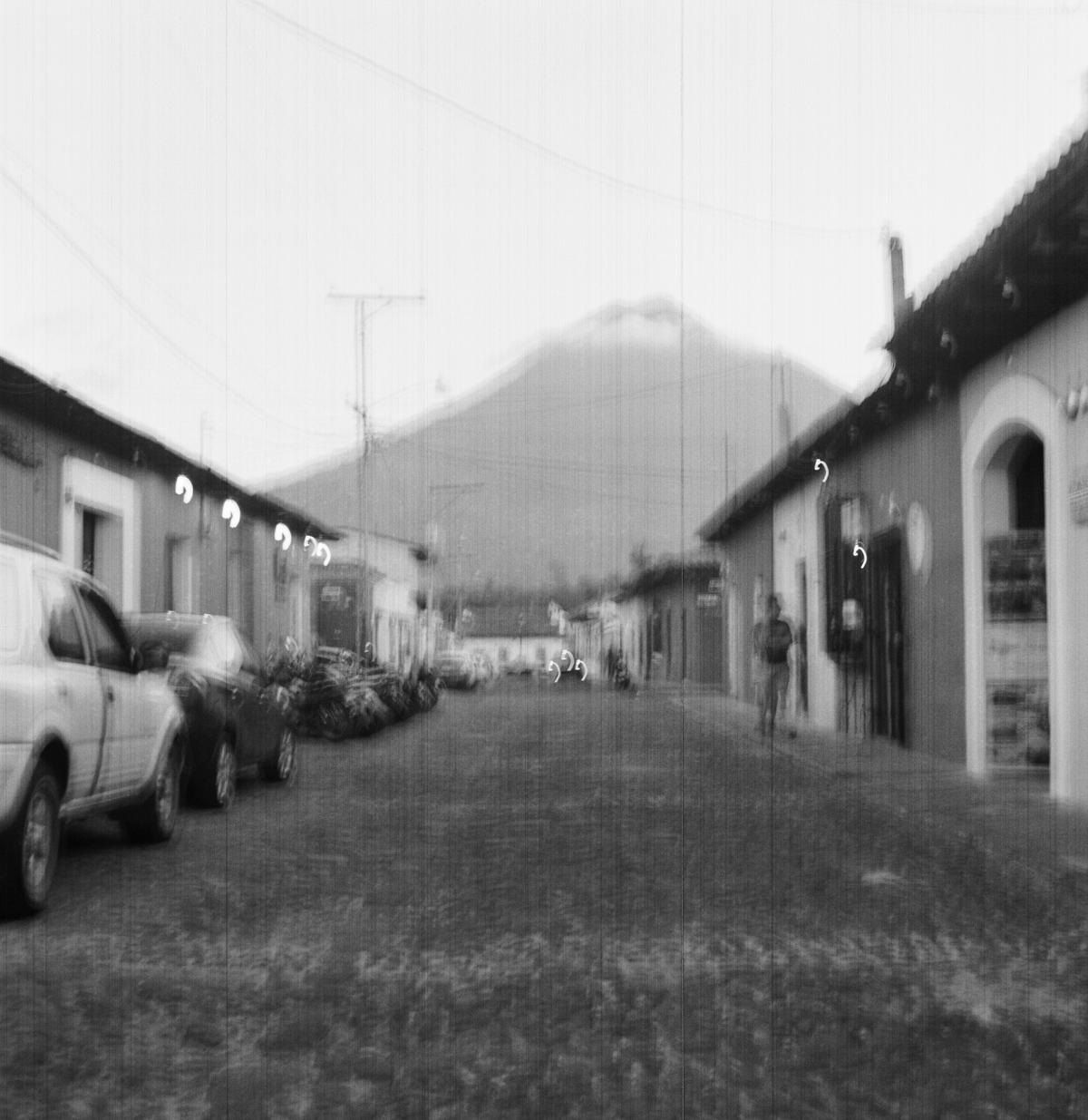 Blurry photo of street in Antigua, Guatemala